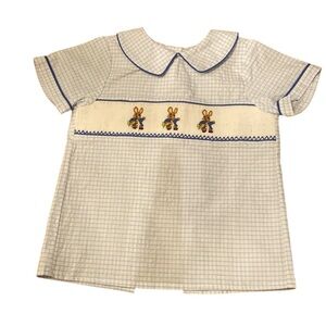 Little Boys Classic Whimsy Bunny Smocked Top